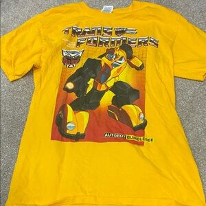 Yellow Graphic Tee with Transformer Bumblebee